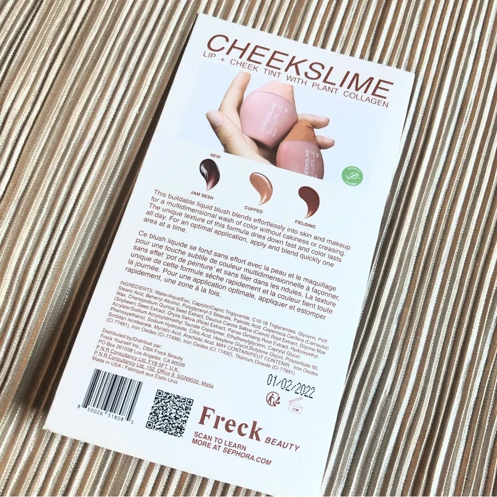 Freck Beauty Cheekslime Lip + Cheek Tint 2 Shades CUFFED/FIELDING